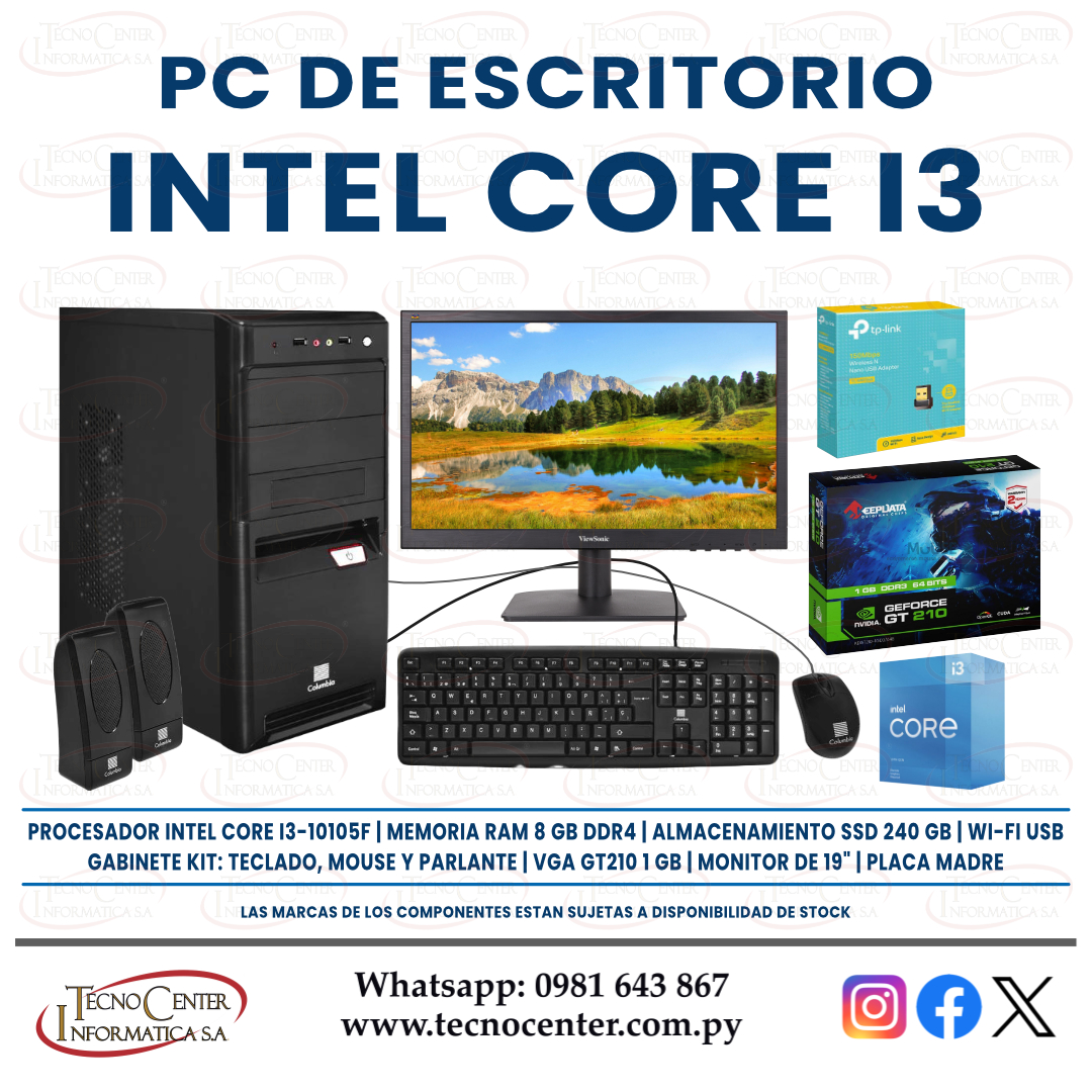 PC de Escritorio Intel Core i3
